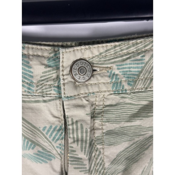 EDDIE BAUER Green FLORAL SKIRT Size 10 98% Cotton 2% Spandex Outdoor Palm - Picture 2 of 7